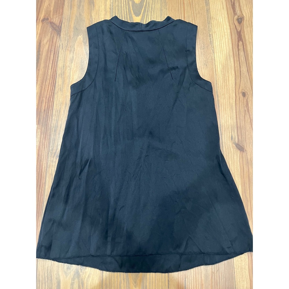 Tory Burch Black Silk Sleeveless Cowl Neck Tank Top Women's Size 6 - Picture 2 of 8